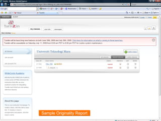 Sample Originality Report
 