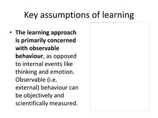 Week1 Learning Approach and Classical Conditioning | PPTX