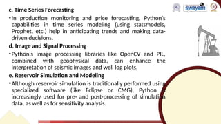 python for petroleum data analysis | pdf | python... Week 1 Lecture Materials.pptx Petroleum Python | PPTX