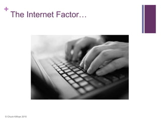 +
    The Internet Factor…




© Chuck Kilfoye 2010
 