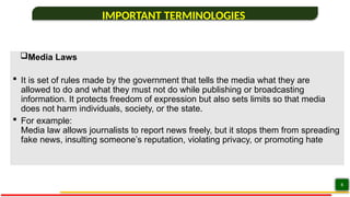 media laws and ethics in the perspective of pakistan | PPTX