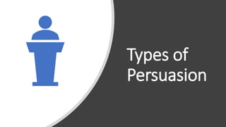 Types of
Persuasion
 