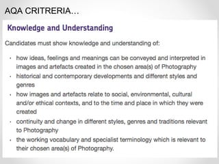 AQA CRITRERIA…
 
