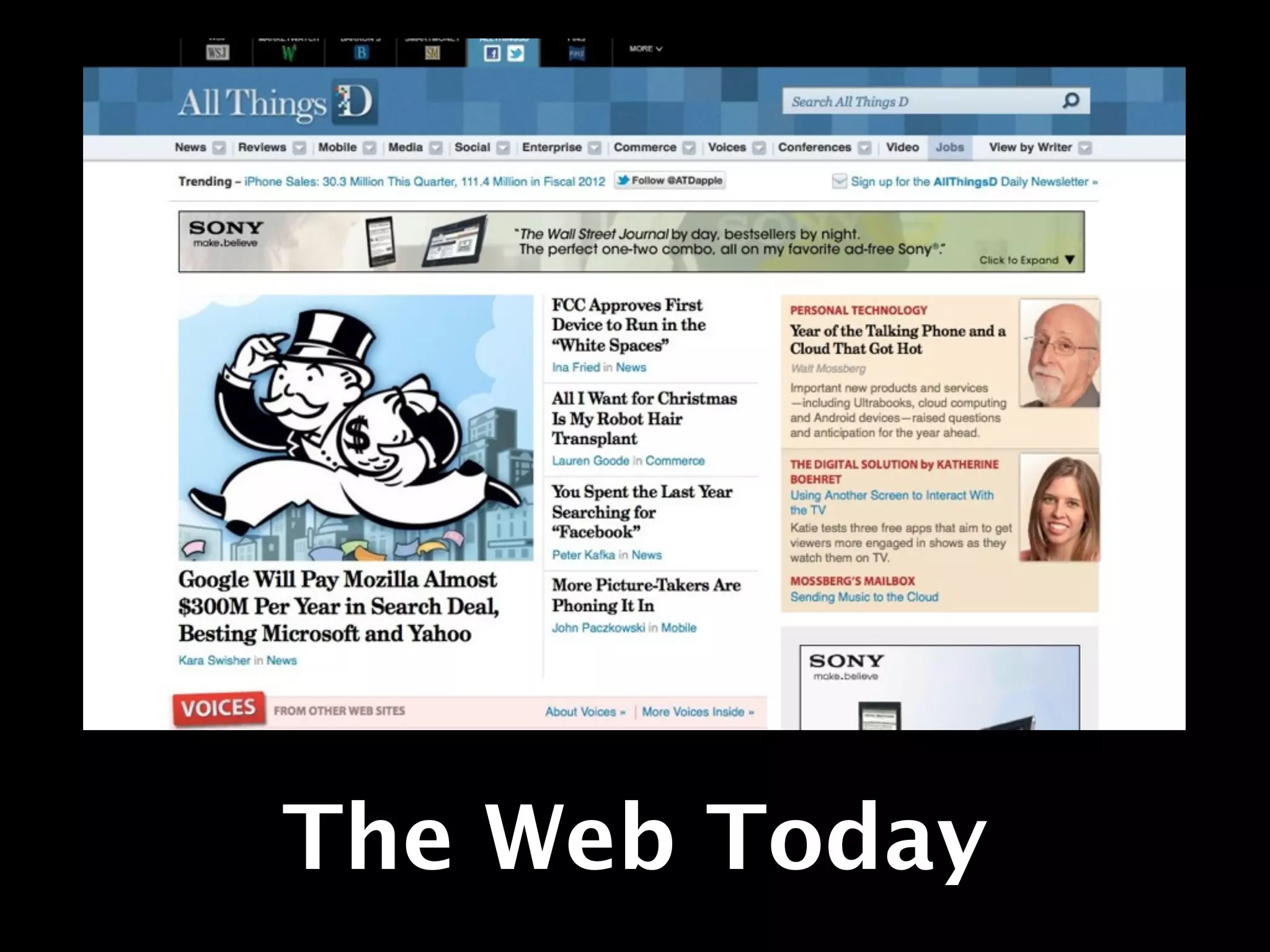 The Web Today
 