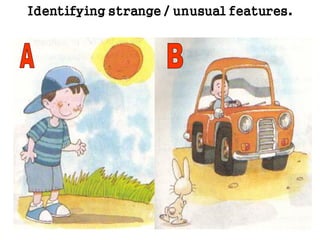 Identifying strange / unusual features.
 