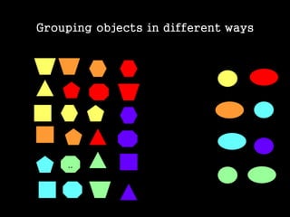 Grouping objects in different ways
..
 