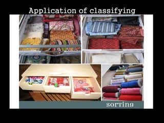 classifying
Application of classifying
 