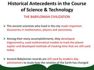 Science and Technology of the ancient civilizations | PDF