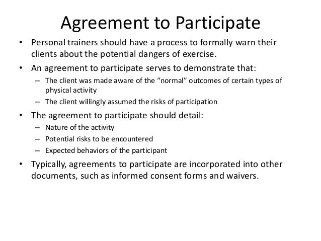week 1 scope of practice personal training client agreement form