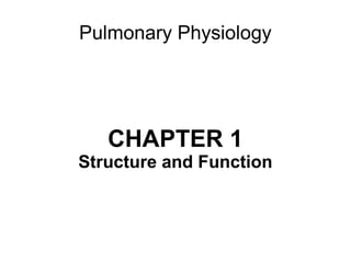 Pulmonary Physiology

CHAPTER 1

Structure and Function

 