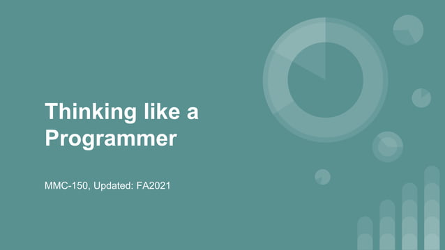 Thinking like a Programmer | PPTX | Programming Languages | Computing