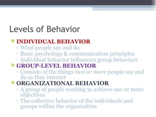 PSY 126 Week 1: Understanding Behavior, Human Relations, & Performance ...