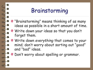 Week 1 writing process(prewrite) - Part 1.ppt