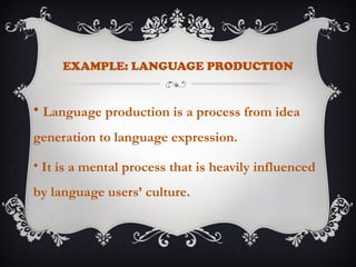 Language Production Process LANGUAGE PRODUCTION IN PSYCOLINGUISTIC | PPT
