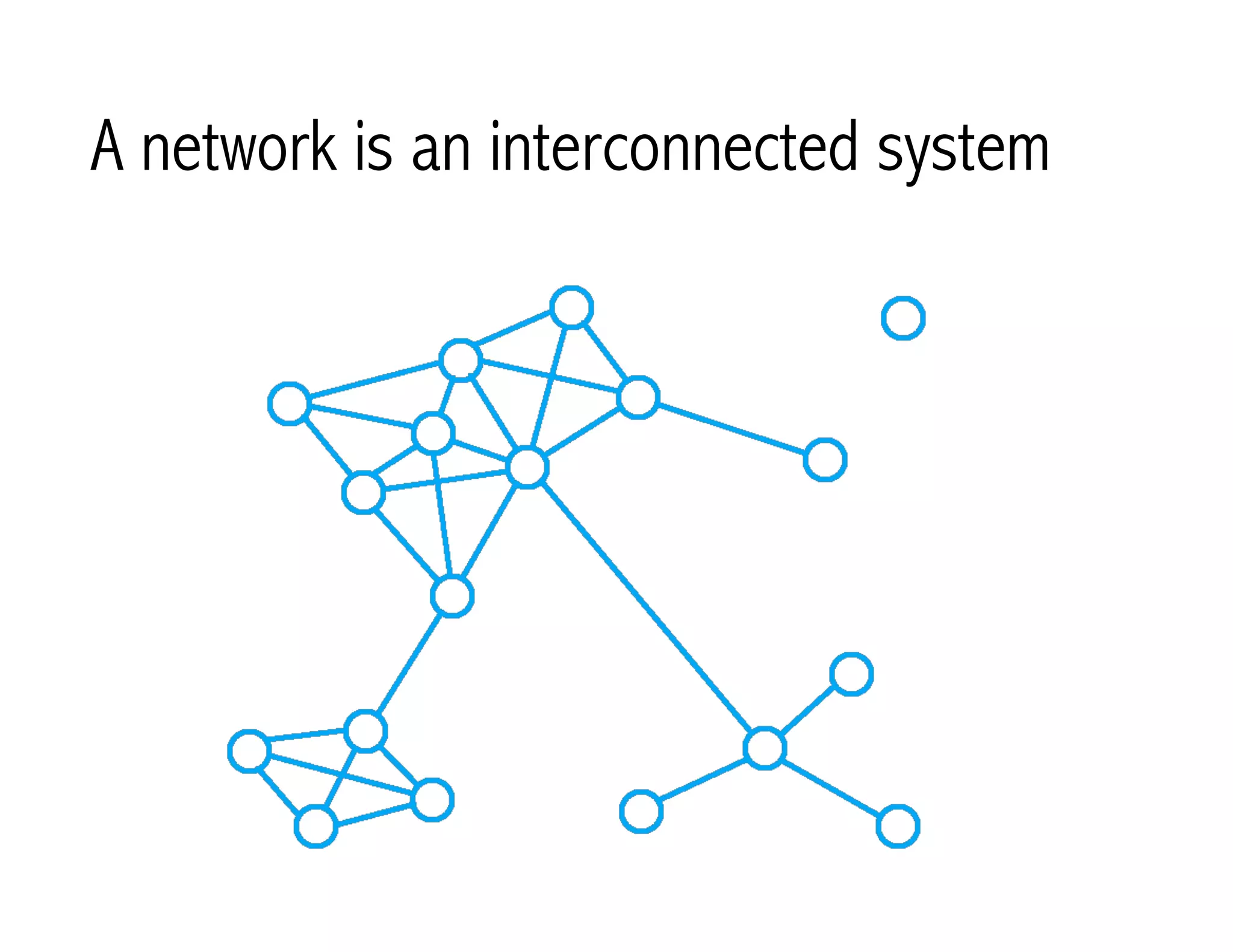 A network is an interconnected system 
 
