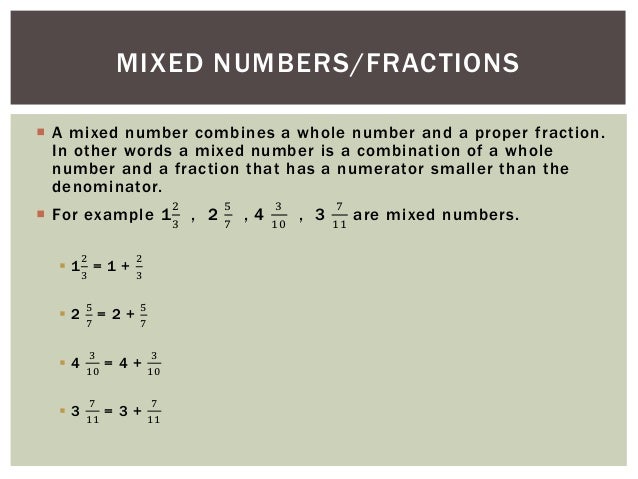 What Is 23/4 As A Mixed Number Week 2.1 fractions dilek ozalp_5.31.2013