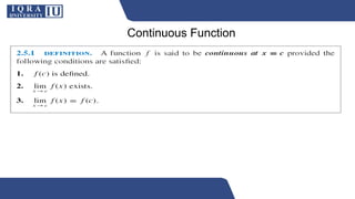 Continuous Function
 