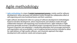 Week 2 secound chapter in agile software developement | PPTX