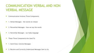 Comprehensive Guide to Verbal and Nonverbal Communication Techniques | PPTX