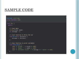 SAMPLE CODE
 