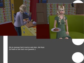 Als je zwanger bent moet je veel eten, dat klopt.
Ze heeft er ook hard voor gewerkt;-)
 