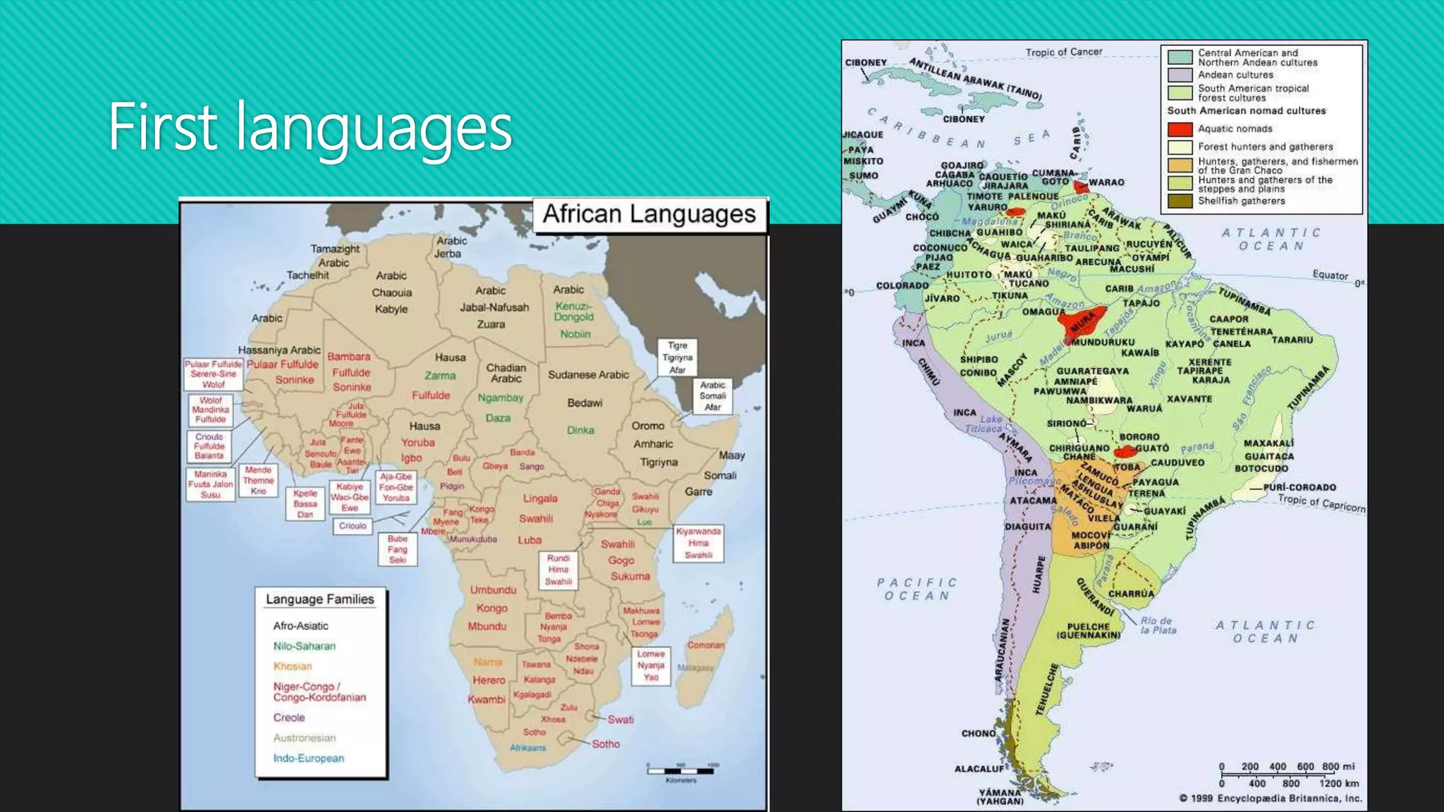 First languages
 