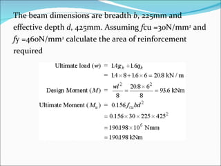 rectangular and section analysis in bending and shear | PPT