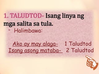 Talutot WEEK 2-TULA matatag curriculum Fil 7 pptx | PPTX