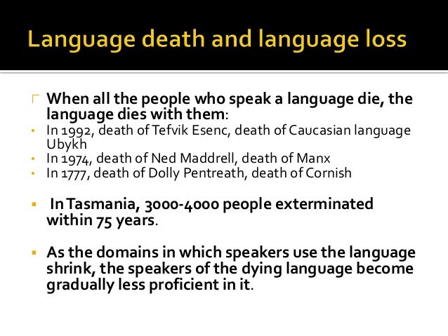 Language Death And Linguistic Endangerment
