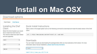 Install on Mac OSX

 