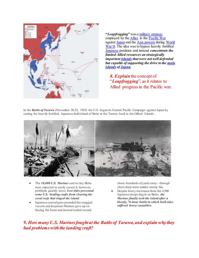 World War II; America Fights Back in the Pacific | DOCX