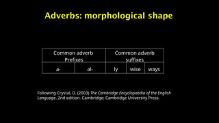 Comprehensive Overview of English Word Classes and Grammar | PPTX