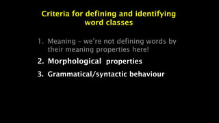 Comprehensive Overview of English Word Classes and Grammar | PPTX