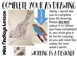 Week 2 a5 calligram design | PPT