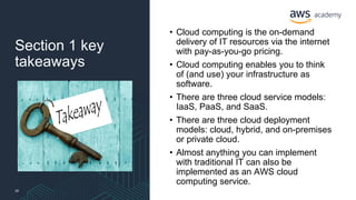 Comprehensive Introduction to Cloud Computing and AWS Fundamentals | PDF