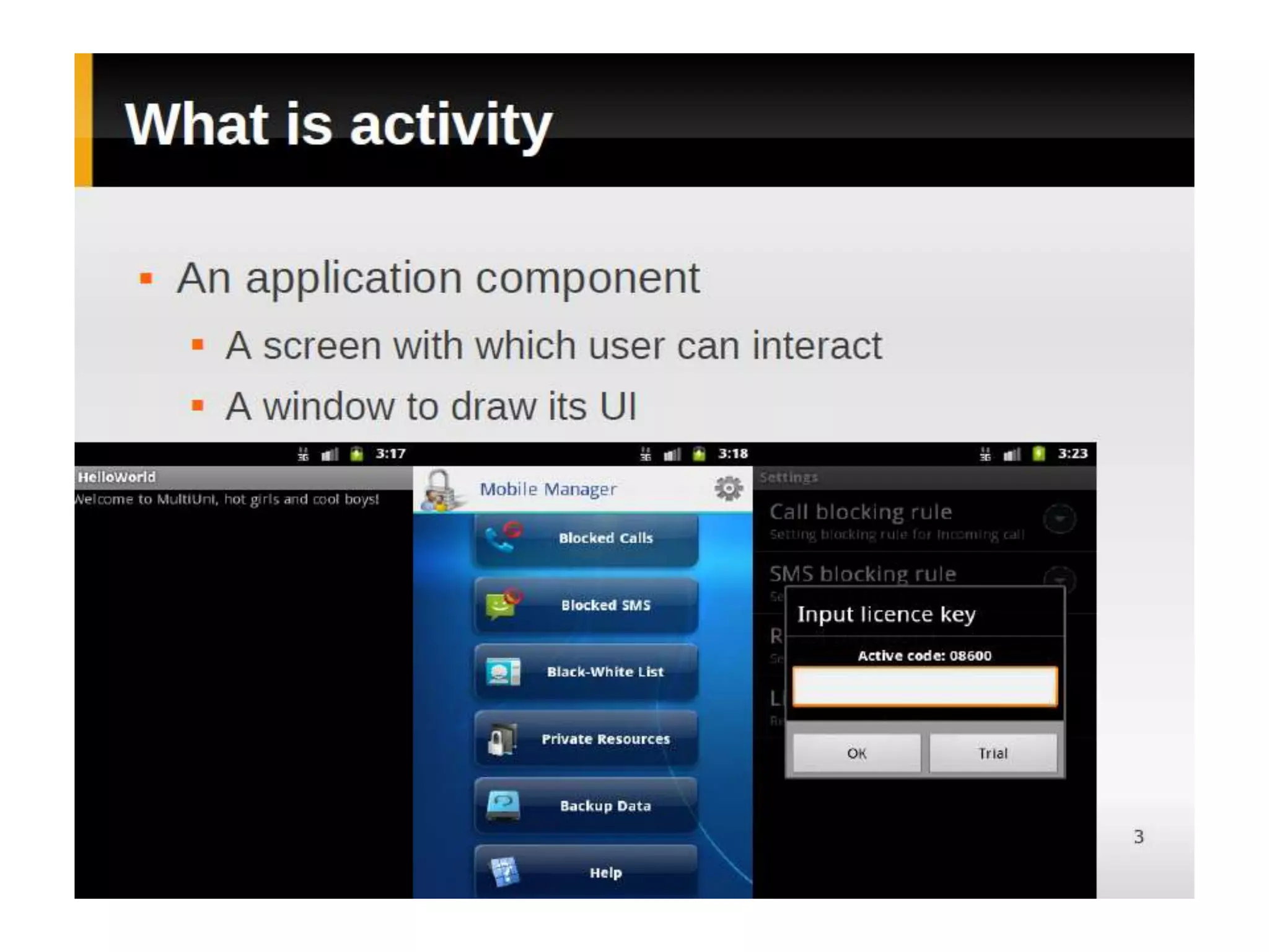 Android Training - Part 3