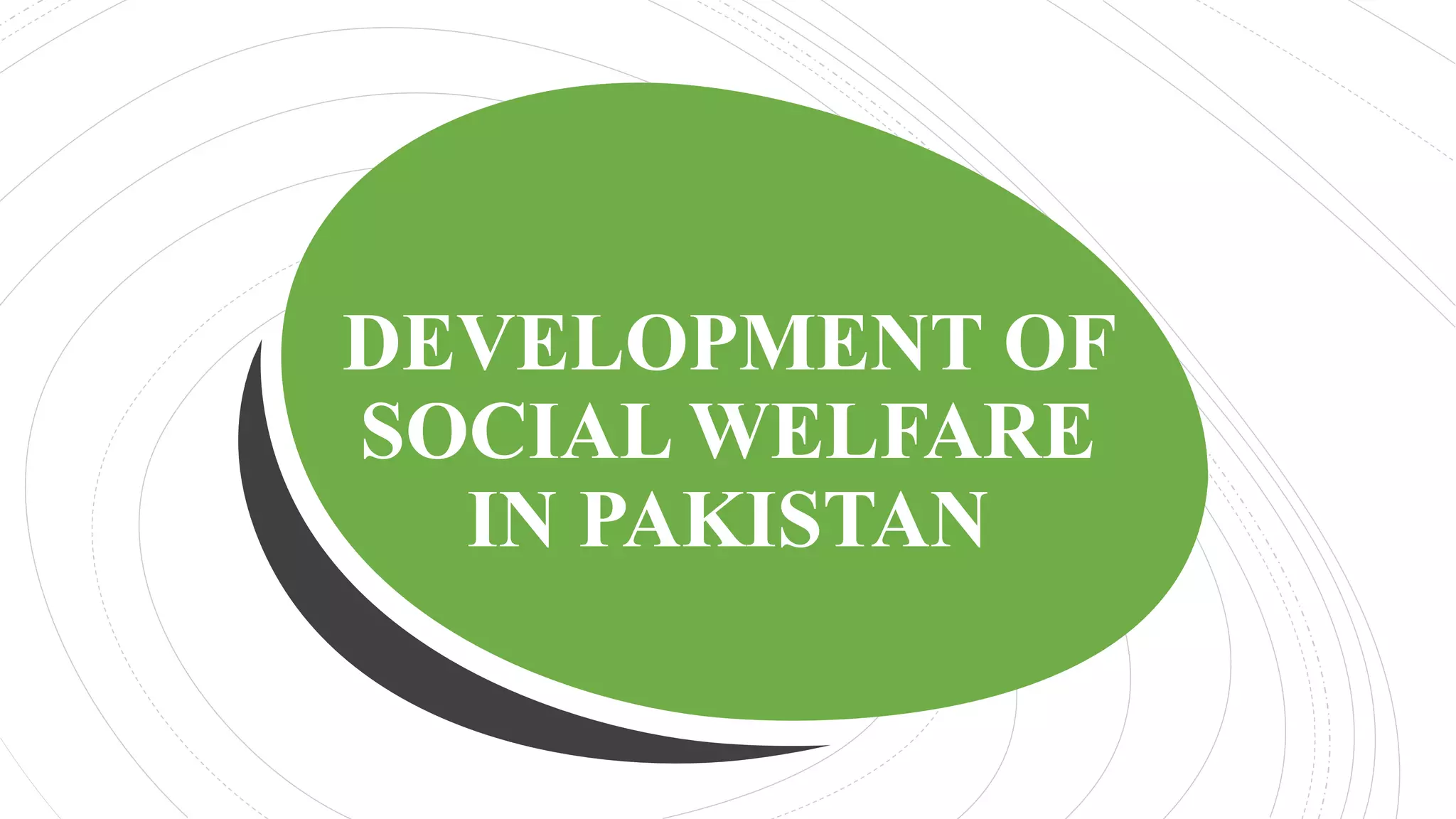 DEVELOPMENT OF
SOCIAL WELFARE
IN PAKISTAN
 