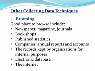 Collecting Data Technique | PPTX