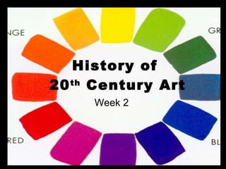 History of  20 th  Century Art Week 2   