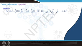 𝐻𝐻𝑠𝑠 100𝜋𝜋 =
1
4
[0.0
1
2
− 𝑗𝑗
1
2
−
1
2
0 − 𝑗𝑗1 − 1.0 −
1
2
− 𝑗𝑗
1
2
−
1
2
−1 + 𝑗𝑗0.0
Frequency Response: 1-cycle DFT
Sine Filter
N
P
T
E
L
 