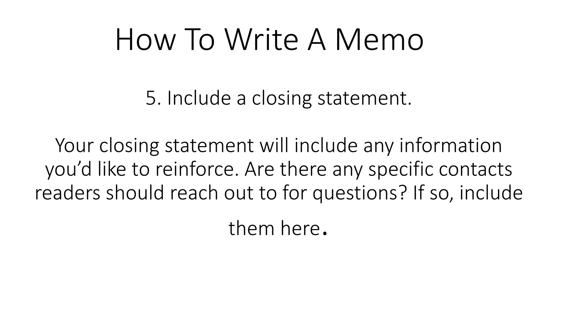 Memo Writing PPT
