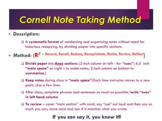 ENG102 Week 2 note taking skills | PDF