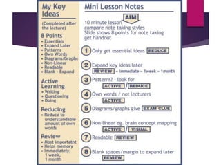 ENG102 Week 2 note taking skills | PDF