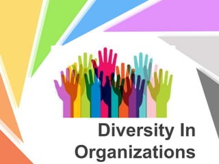 Diversity In
Organizations
 