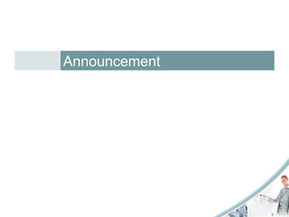 Announcement
 
