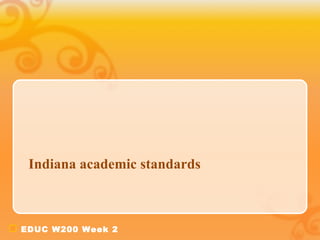Indiana academic standards 