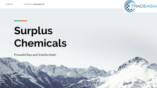 Confidential Customized for Lorem Ipsum LLC Version 1.0
Surplus
Chemicals
Pranathi Rao and Vashita Nath
 