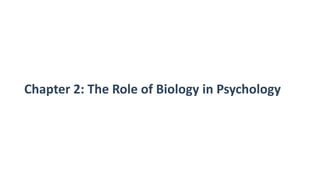 Chapter 2: The Role of Biology in Psychology
 