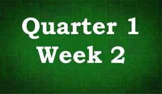 Quarter 1
Week 2
 