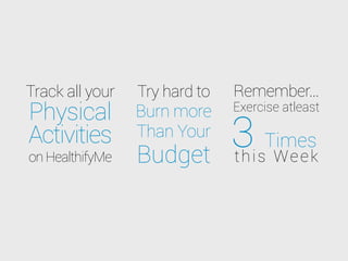 Healthifyme Exercise Week 2 - Physical Activites | PPT